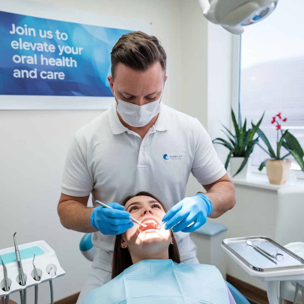 Adult at a dental check-up